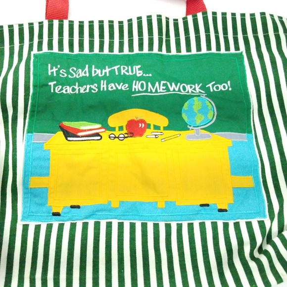 Teachers Homework Tote Bag Teaching School Back To - Picture 2 of 4